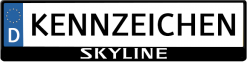 Nissan-Skyline-logo-kennzeichenhalter